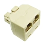 Преход RJ11 6P4C мъжки, 2x RJ11 6P4C женски