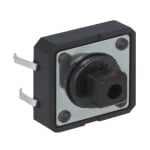 Бутон за платка 12x12 мм, Н:7.3 мм, 4P (ON)-OFF, 50mA/12VDC