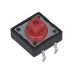 Бутон за платка 12x12 мм, Н:7.3 мм, 4P (ON)-OFF, 50mA/12VDC