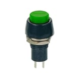 Бутон незадържащ M10, Ф15 мм, OFF-(ON), SPST, 1A/250VAC, ЗЕЛЕН