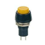 Бутон незадържащ M10, Ф15 мм, OFF-(ON), SPST, 1A/250VAC, ЖЪЛТ