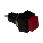 Бутон незадържащ M10, 15х15 мм, OFF-(ON), SPST, 1A/250VAC, ЧЕРВЕН