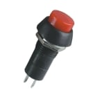 Бутон задържащ M12, Ф18 мм, OFF-ON, SPST,1A/250VAC, ЧЕРВЕН