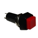 Бутон задържащ M12, 15х15 мм, OFF-ON, SPST,1A/250VAC, ЧЕРВЕН