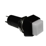Бутон задържащ M12, 15х15 мм, OFF-ON, SPST,1A/250VAC, БЯЛ