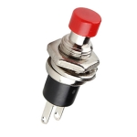 Бутон незадържащ M7, OFF-(ON), SPST, 0.5A/250VAC, ЧЕРВЕН