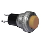Бутон незадържащ M10, Ф12 мм, OFF-(ON), SPST, 0.5A/250VAC, ЖЪЛТ