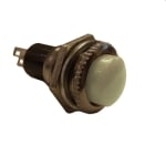 Бутон незадържащ M12, Ф14 мм, OFF-(ON), SPST, 2A/250VAC, БЯЛ