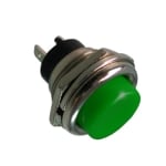 Бутон незадържащ M16, Ф19 мм, OFF-(ON), SPST, 1A/250VAC, ЗЕЛЕН