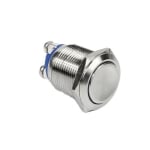 Бутон задържащ M19x20мм, H27мм, OFF-ON, SPST, 1A/250VAC, плосък
