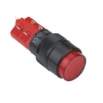 Бутон задържащ, подсветка, М16, Ф18 мм, 2NO/2NC, 5A/250V, 2A/24V, 250V ЧЕРВЕН