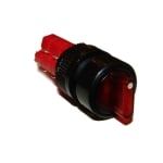 Превключвател ротационен светещ М16, Ф18 мм, 2х ON-OFF, 5A/250V, 2A/24V, 250V ЧЕРВЕН
