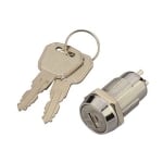 Превключвател с ключ М19, 2P, ON-OFF, плосък ключ