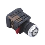 Превключвател с ключ М22, 30х47 мм, 2х ON-OFF, плосък ключ, 10A/600V, 8A/24V