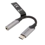 Кабел 3.5 мм женски 3P, USB C мъжки (Ф3.5 мм) Cu, 0.1 м