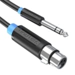 Кабел 6.3 мм мъжки, XLR женски 3P (Ф6 мм) Cu, 1.5 м