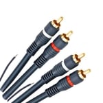 Кабел 2x RCA мъжки, 2x RCA мъжки (2xФ6 мм+Ф2 мм) CCS, 10 м