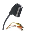 Кабел SCART мъжки, 3x RCA мъжки (Ф6 мм) CCS, 1.5 м