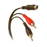 Кабел SVHS мъжки, 2x RCA мъжки (3.20x6.40 мм) CCS, 1.5 м