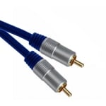 Кабел RCA мъжки, RCA мъжки (Ф6 мм) CU, 1.5 м