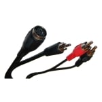 Кабел  DIN 6P женски, 3x RCA мъжки, 1.5 м