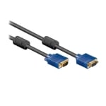 Кабел VGA DB15 HD мъжки, DB15 HD женски, коаксиален, 5 м
