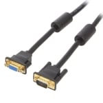 Кабел VGA DB15 HD мъжки, DB15 HD женски, коаксиален, 1.5 м