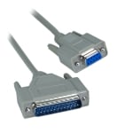 Кабел DB25 мъжки, DB9 женски, null-modem, 1.8 м