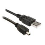 Кабел USB  A мъжки, mini Mitsumi 4P мъжки, 1.8 м, ЧЕРЕН