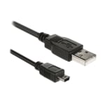 Кабел USB A мъжки, mini 5P мъжки, 1.8 м, , ЧЕРЕН