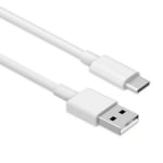 Кабел USB 2.0 A мъжки, USB 2.0 C мъжки, 0.5 м, БЯЛ