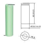 Батерия AAA 1.2V, 1000 mAh, Ni-MH (изводи)