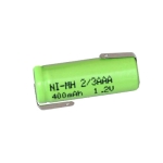 Батерия 2/3AAA 1.2V, 400 mAh, Ni-MH (изводи)