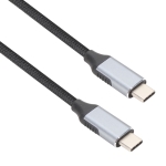 Кабел USB 2.0 Type-C M-M VCOM 1m, 5A, PD100W, Aluminum plugs, CU407M-1.0